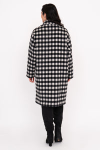 Vanessa Coat, BW Check, Boiled Wool