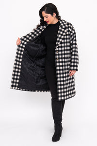 Vanessa Coat, BW Check, Boiled Wool