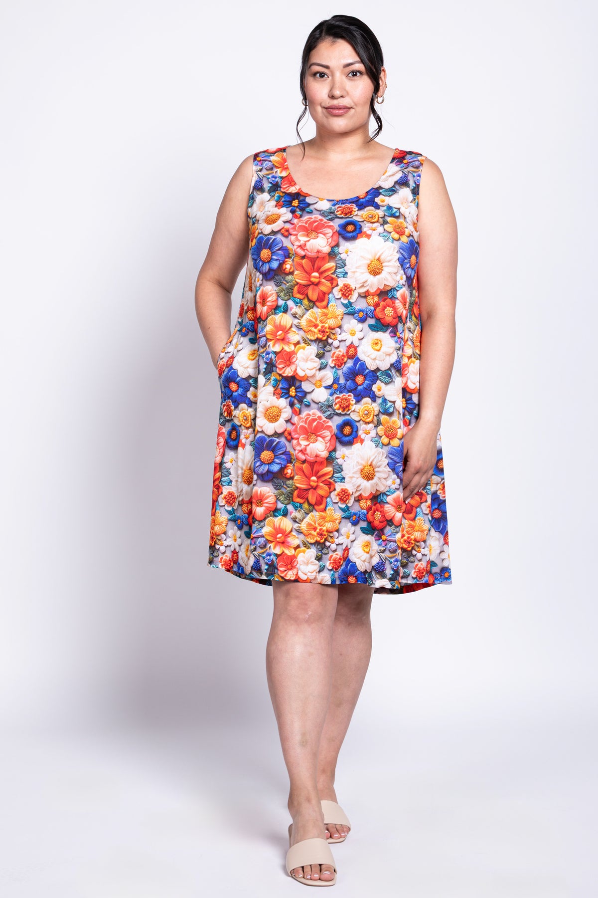 Velma Dress, Violet Crochet, Linen Bamboo