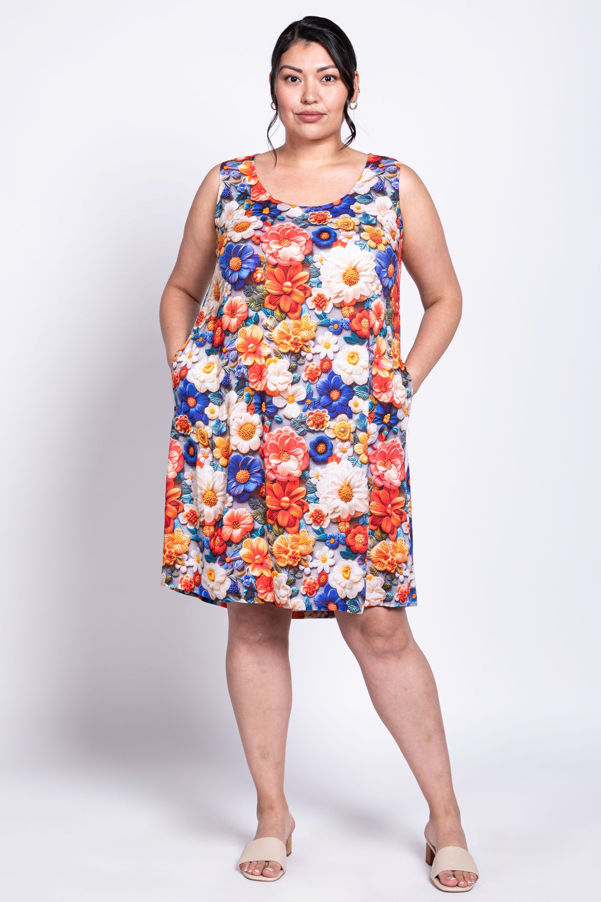 Velma Dress, Violet Crochet, Linen Bamboo