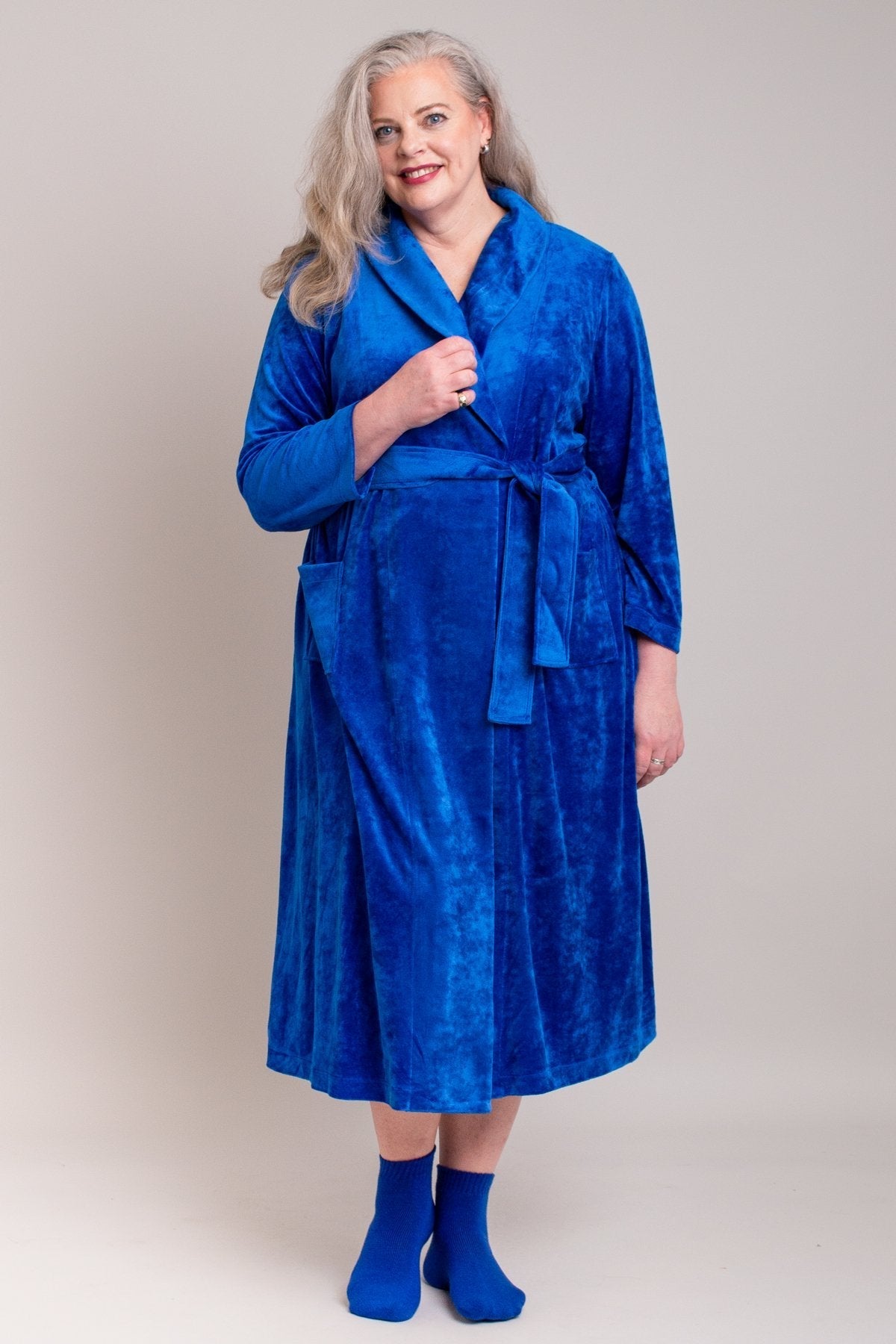 Velvet Robe Cobalt Bamboo S M