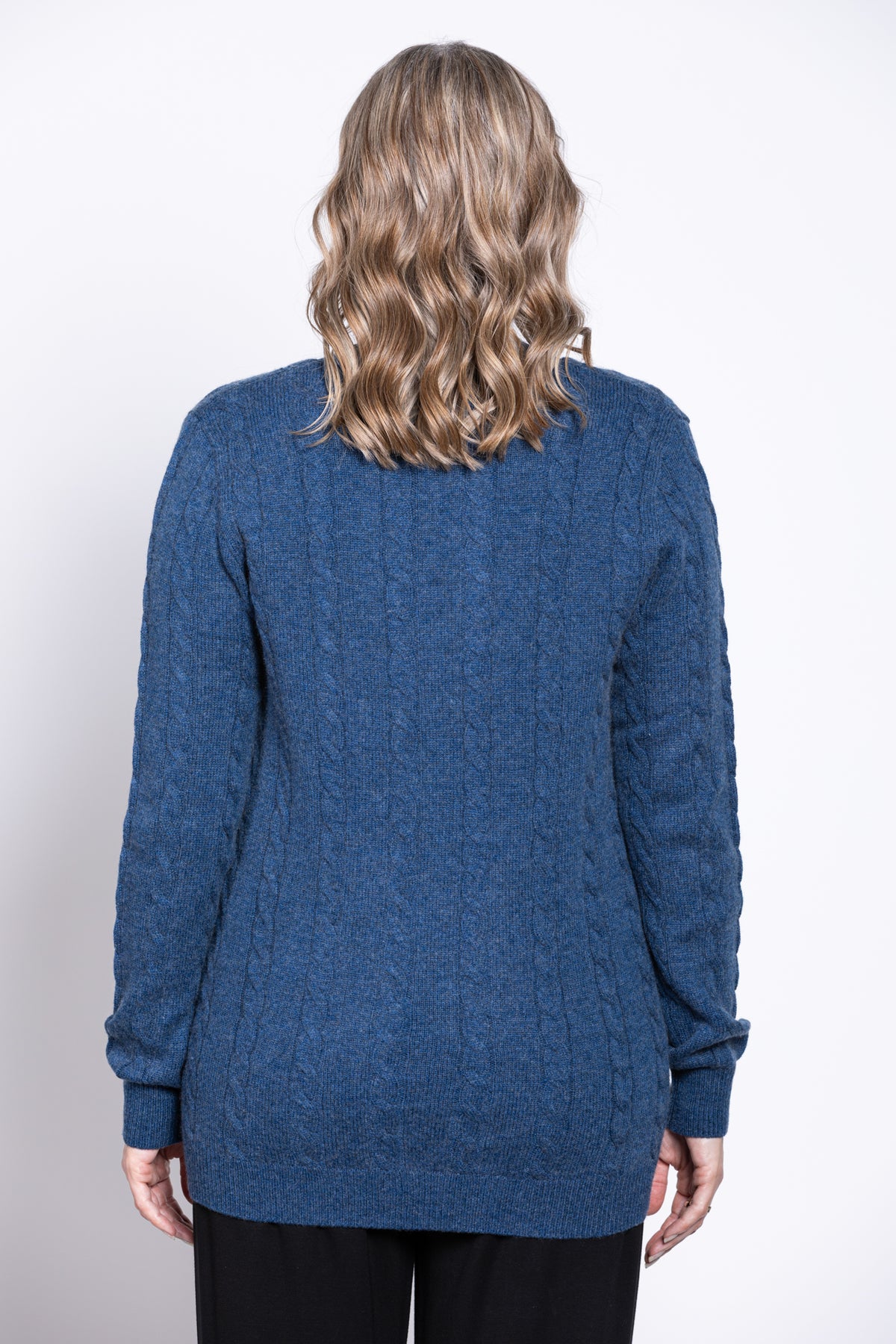 Ventura Cardigan, Denim, Wool Cashmere