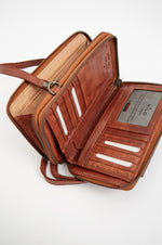 Handbag 500, Cognac, Leather