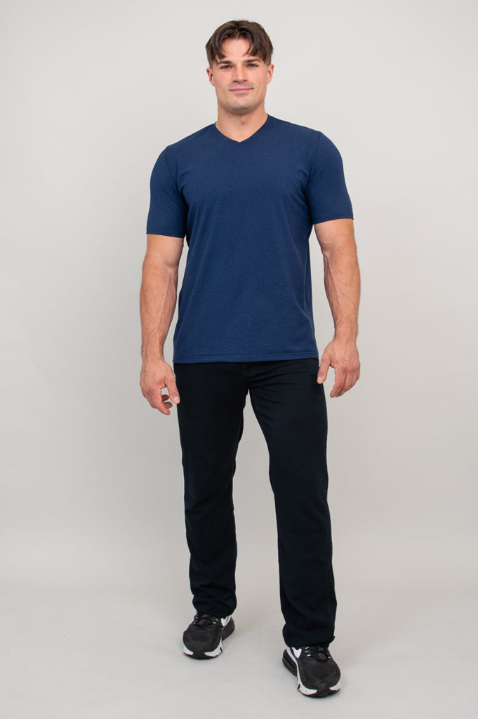 Adam Short Sleeve Shirt, Indigo, Bamboo