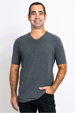 Adam Short Sleeve Shirt, Graphite, Bamboo