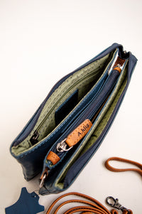 Adrian Klis 1544 Purse, Blue, Leather