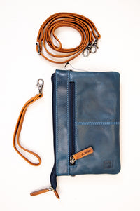 Adrian Klis 1544 Purse, Blue, Leather