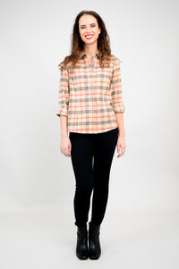 Alexis Top, Retro Plaid, Cotton Flannel