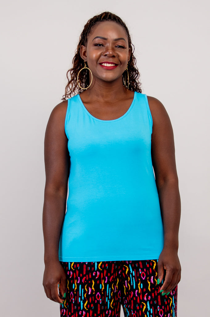 Avalon Tank, Turquoise, Bamboo - Final sale – LTD CAD Retail Blue