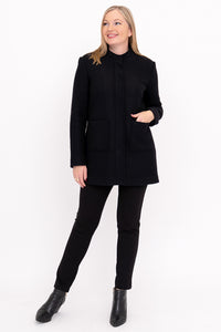 Barbara Coat, Black, Boiled Wool