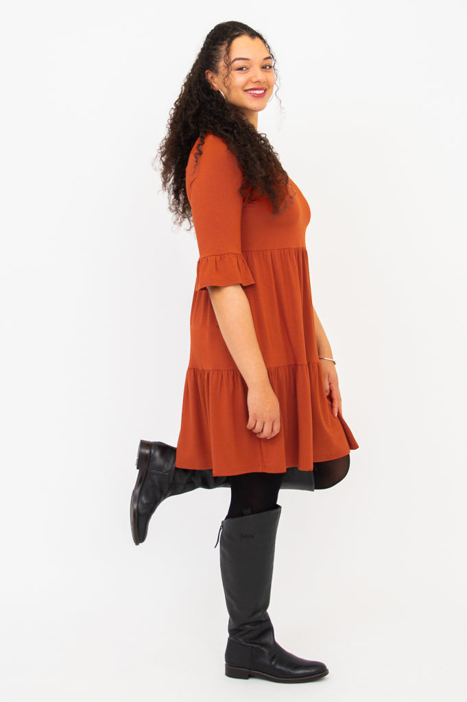 Bernadette Dress, Copper, Bamboo