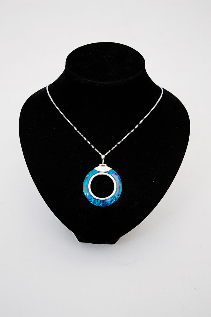Blue Pava Pendent Necklace - 768