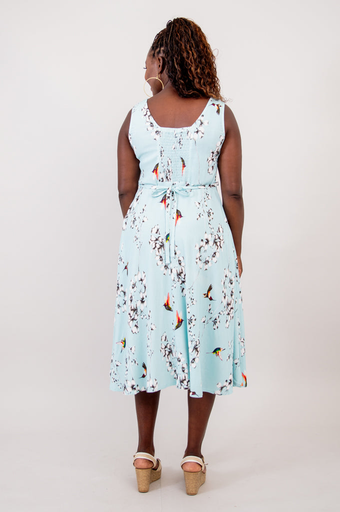 Sara Dress, Rosebud, Linen Bamboo – Blue Sky Clothing Co Ltd