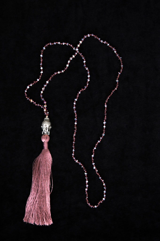 Buddha Necklace, Plum