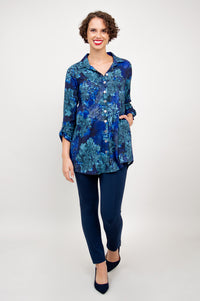 Celine Blouse, Arbre, Linen Bamboo