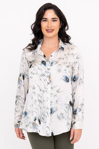 Charlotte Blouse, Khaki Breeze, Silk Viscose