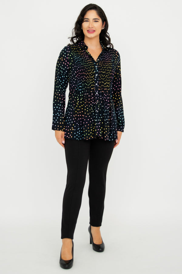 Cindy L/S Blouse, Rainbow
