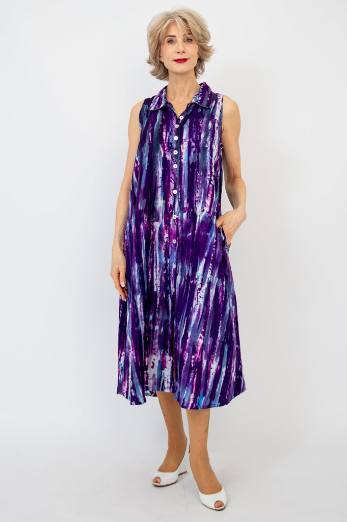 Cissy  Dress, Plum Rays