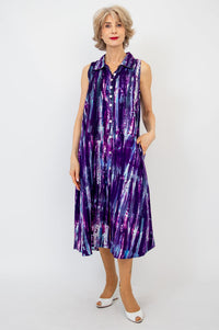 Cissy  Dress, Plum Rays