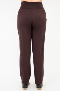 Clair Petite Pant, Coffee, Bamboo