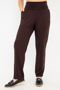 Clair Petite Pant, Coffee, Bamboo