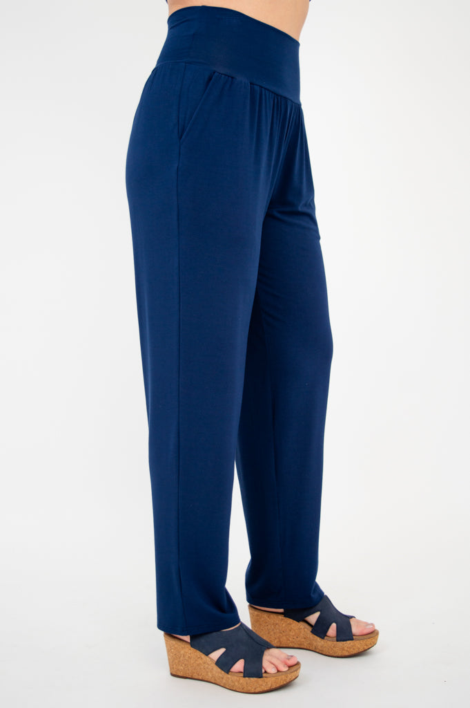 Clair Petite Pant, Indigo, Bamboo