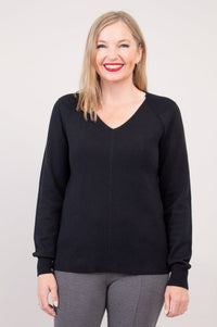 Claudia Sweater, Black, Cotton