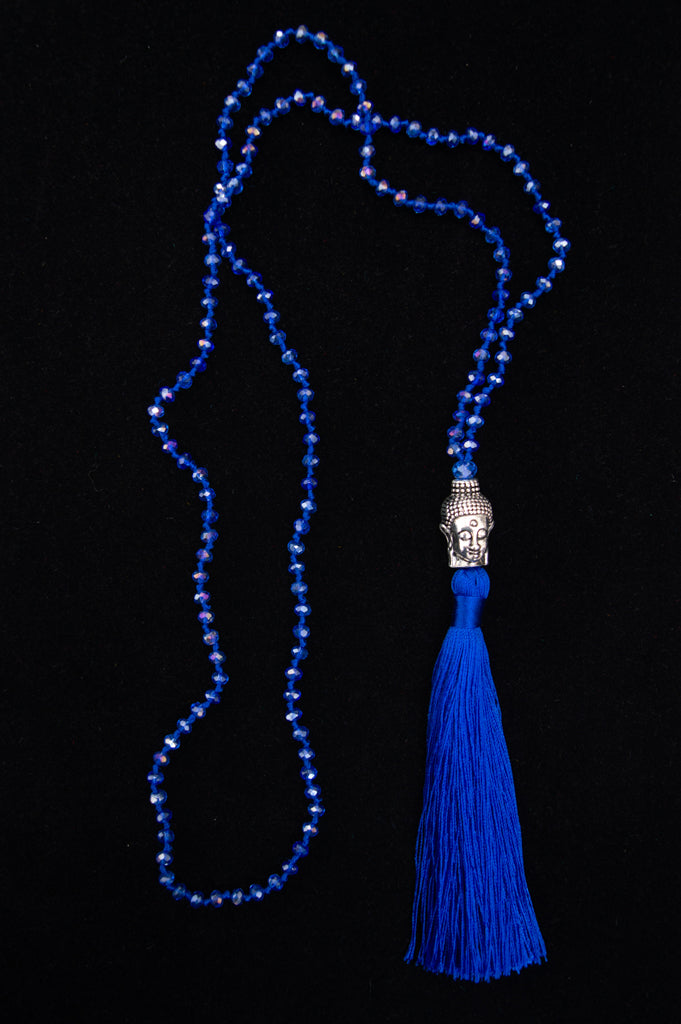 Buddha Necklace, Cobalt
