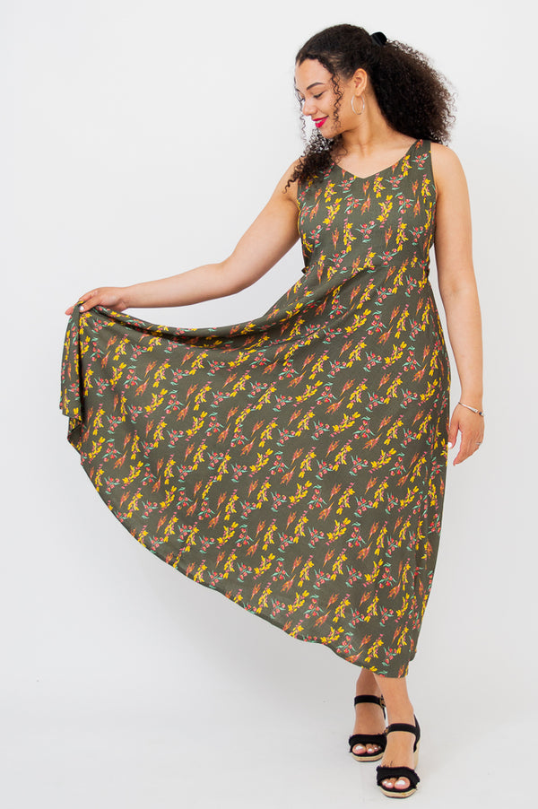 Coraline Dress, Wonder, Linen Bamboo