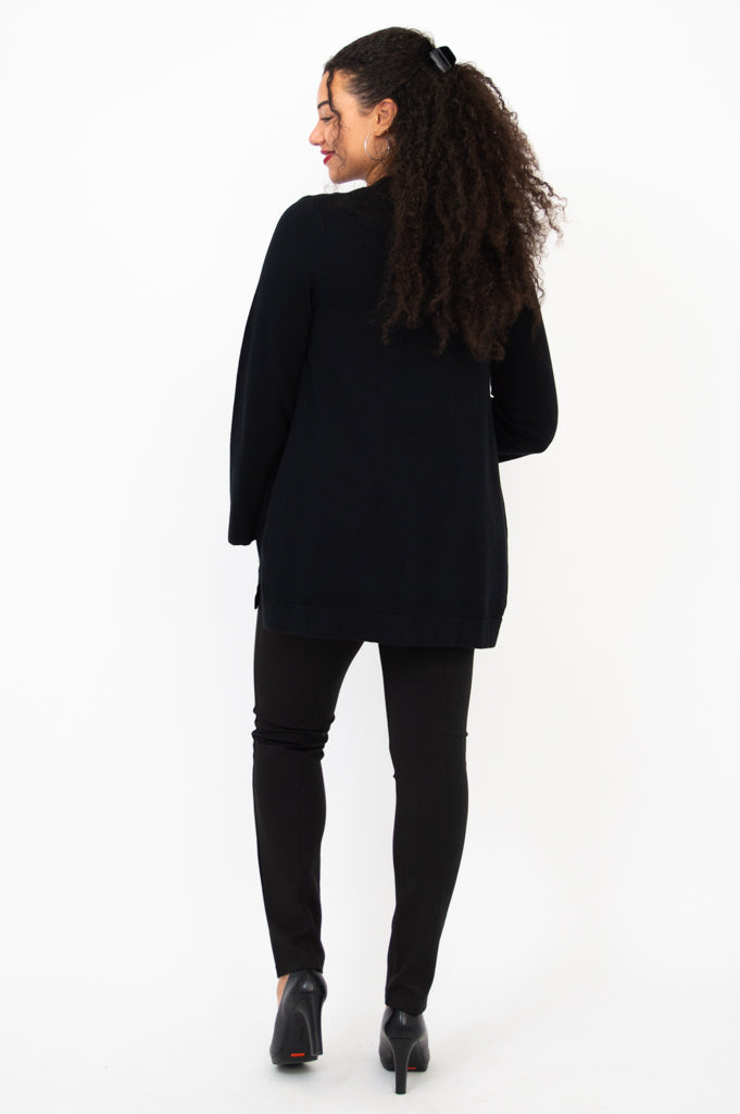 Black cotton cardigan top