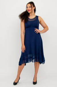 Danube Dress, Indigo, Bamboo