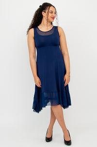 Danube Dress, Indigo, Bamboo