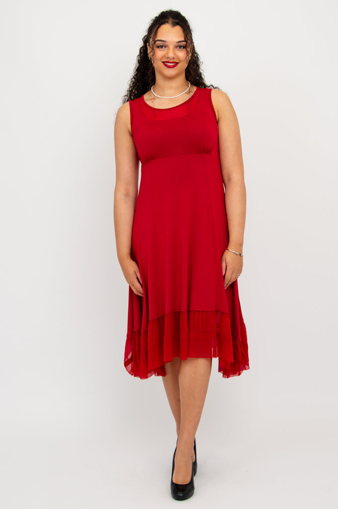 Danube Dress, Lipstick, Bamboo  LTD CAD Retail Blue Sky Clothing Co