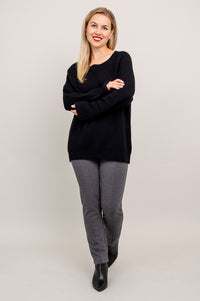 Davis Sweater, Black, Cotton