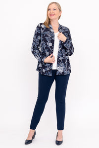 Debbie L/S Top, Indigo Vibe, Bamboo