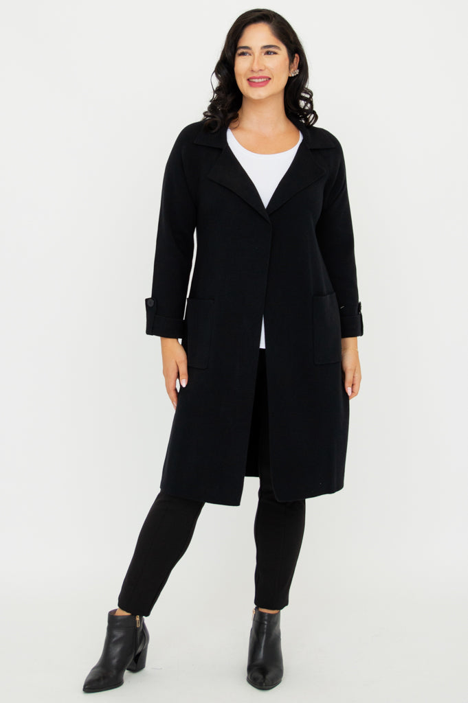 Delaney Jacket, Black, Cotton