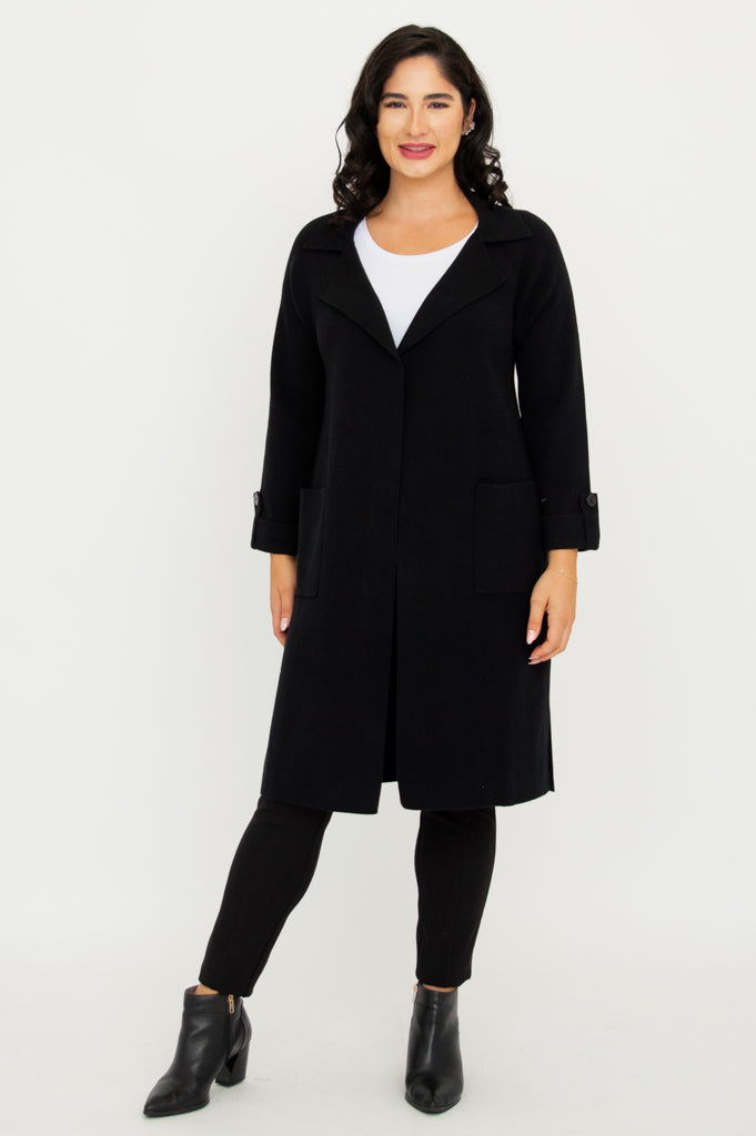 Delaney Jacket, Black, Cotton