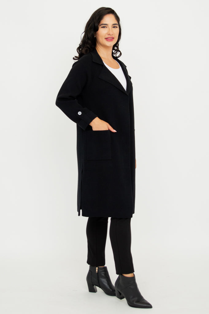 Delaney Jacket, Black, Cotton