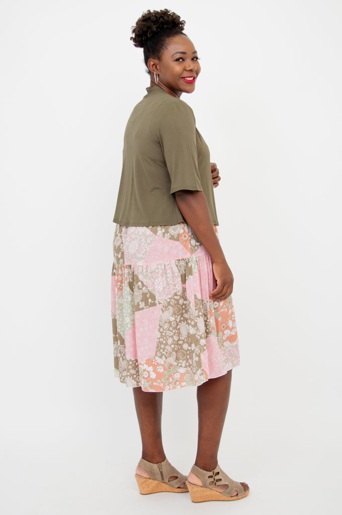 Plus size khaki skirt vintage new arrivals