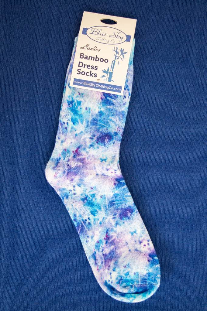 Ladies Bamboo Dress Socks, Assorted Prints