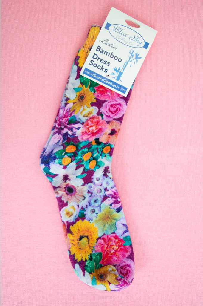 Ladies Bamboo Dress Socks, Assorted Prints – LTD CAD Retail Blue Sky Clothing Co