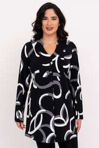 Edwina L/S Tunic, BW Focus, Bamboo
