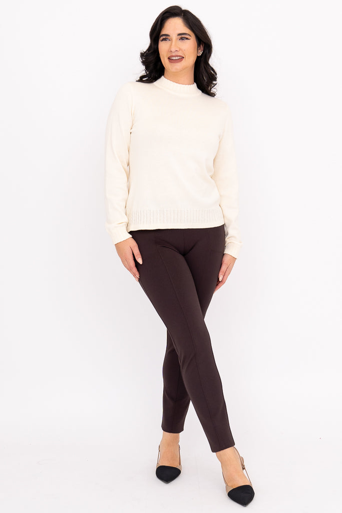 Ella Sweater, Cream, Cotton