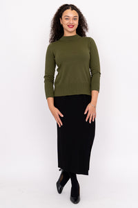 Ella Sweater, Khaki, Cotton