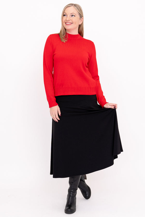 Ella Sweater, Red, Cotton