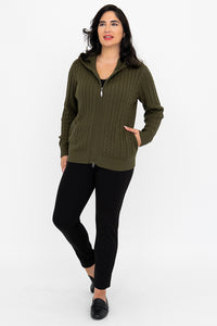 Elsie Sweater, Olive, Cotton