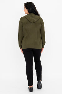 Elsie Sweater, Olive, Cotton