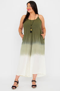 Ender Jumpsuit, Green Dip-Dye