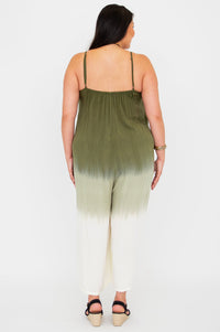 Ender Jumpsuit, Green Dip-Dye