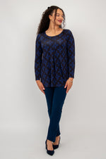 Franca Long Sleeve Top, Blue French, Bamboo - Final Sale